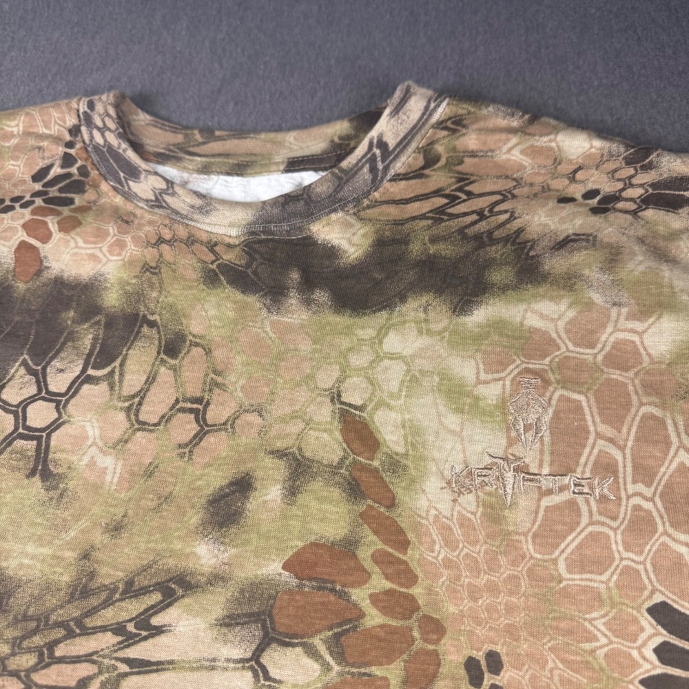 Kryptek Highlander Camo T-Shirt Mens XXL Short Sleeve Hunting Fishing Cotton Tee